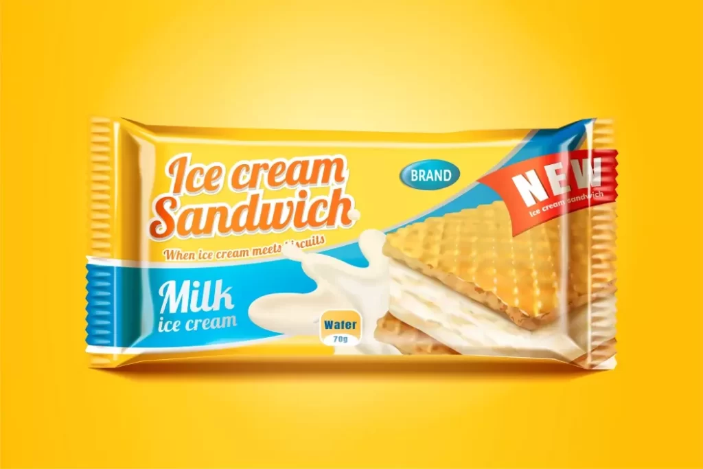 وکتور بسته بندی مواد غذایی