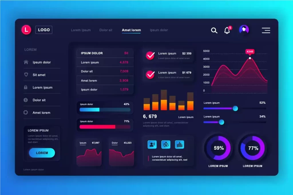 دانلود وکتور رابط کاربری نرم افزار و برنامه و سایت