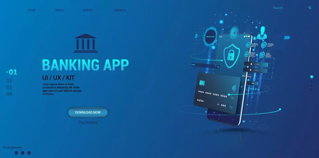 دانلود وکتور طراحی سه بعدی فناوری و تکنولوژی و بانکداری آنلاین