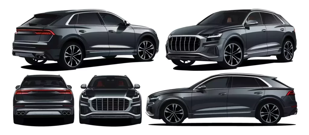 وکتور طراحی اتومبیل سه بعدی