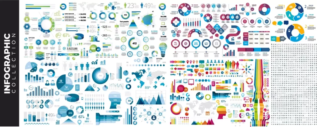 وکتور کلکسیون بزرگ فایل های اینفوگرافیک