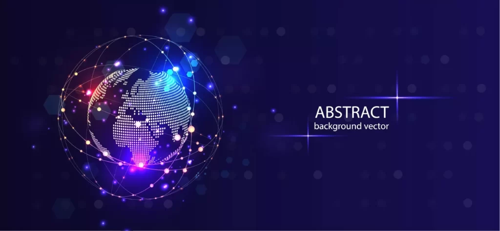 وکتور زمینه تکنولوژی و کره زمین و ارتباطات