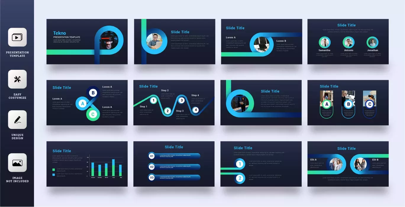 وکتور مجموعه قالب و اینفوگرافیک