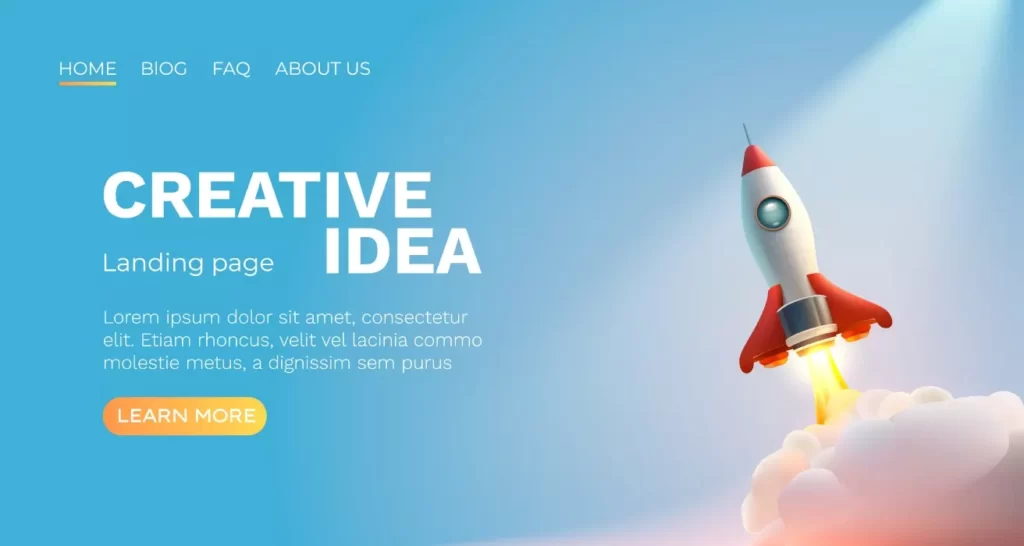 وکتور پس زمینه راکت فضایی و ایده تجاری