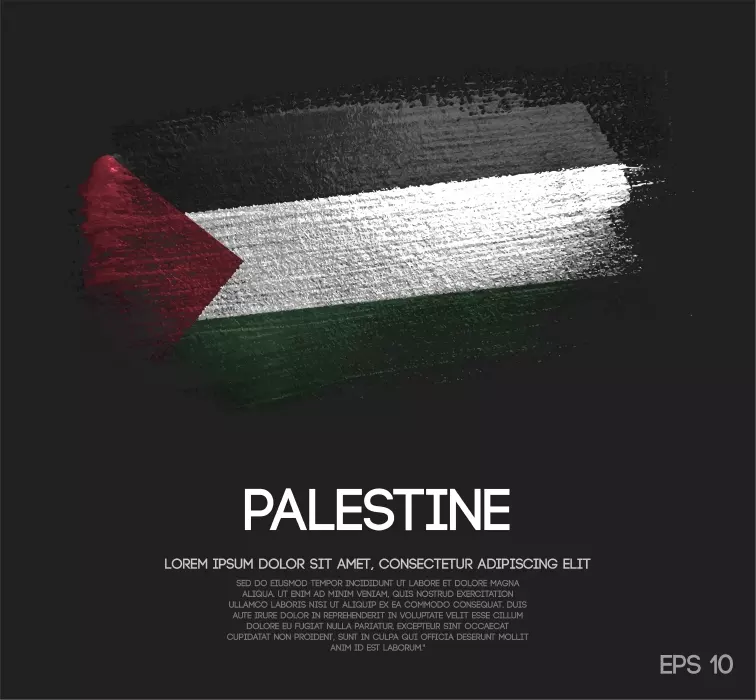 دانلود وکتور طراحی پرچم فلسطین