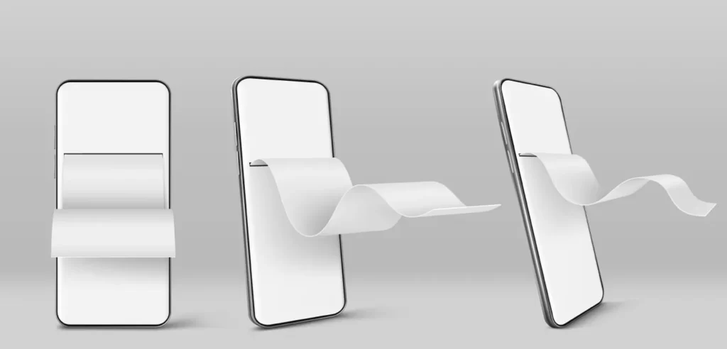 وکتور سه بعدی موبایل و کاغذ