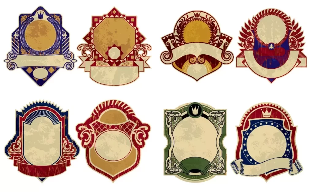 وکتور مجموعه لیبل و برچسب قدیمی