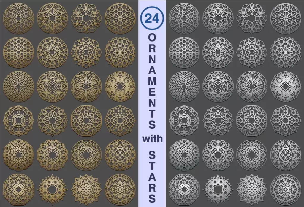 دانلود وکتور مجموعه طراحی سنتی سبک اسلامی