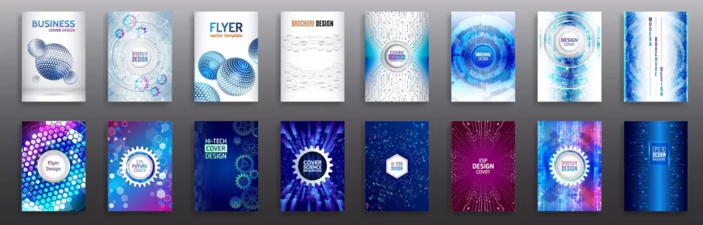وکتور کلکسیون قالب های آماده طرح تکنولوژی