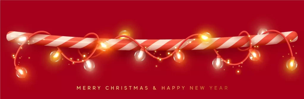 دانلود وکتور طراحی سه بعدی رشته لامپ کریسمس