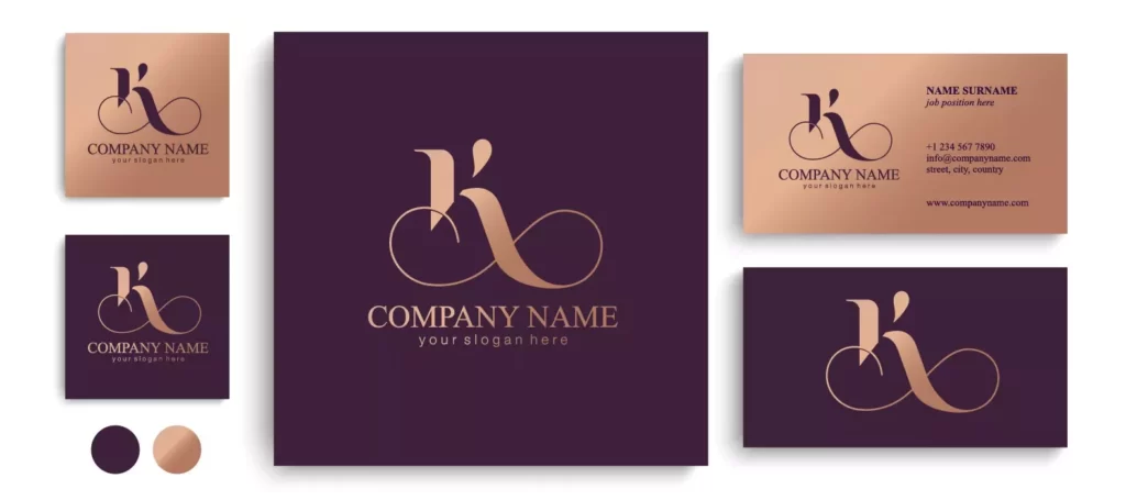 وکتور طراحی لوکس لوگو حرف K