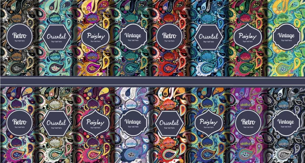 وکتور پس زمینه پترن سبک هندی و شرقی