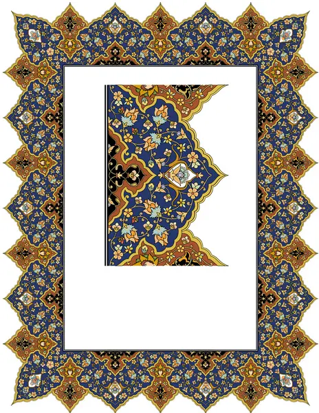 وکتور طراحی کادر و حاشیه طرح اسلامی سنتی