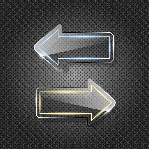 وکتور المان طراحی پیکان و فلش شیشه ای