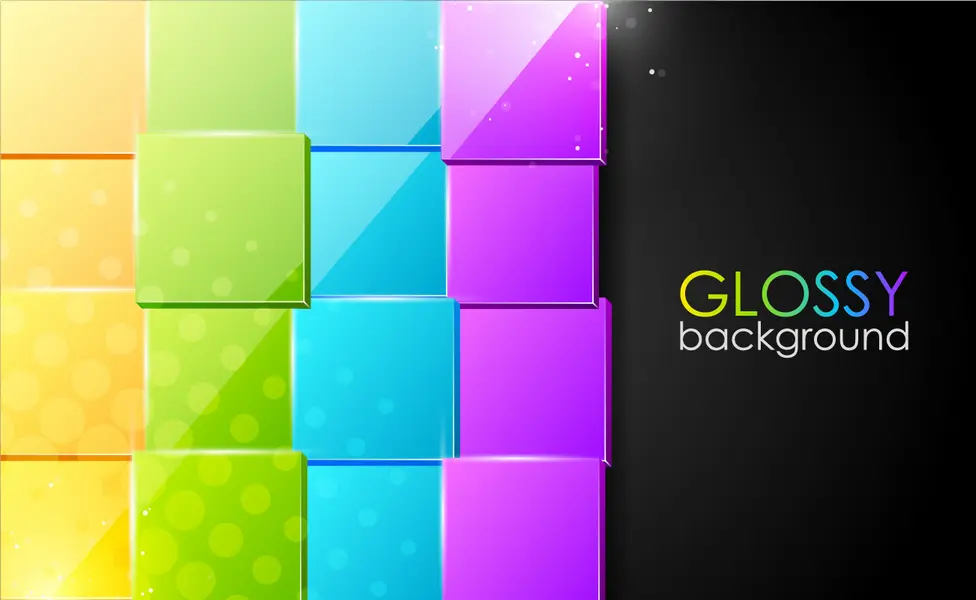 وکتور پس زمینه هندسی رنگارنگ شیشه ای شماره دو