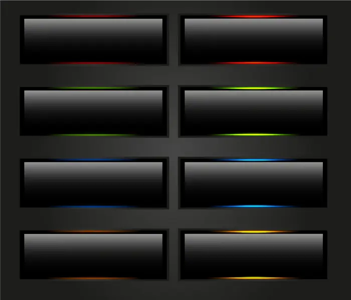 وکتور ست دکمه تیره ساده