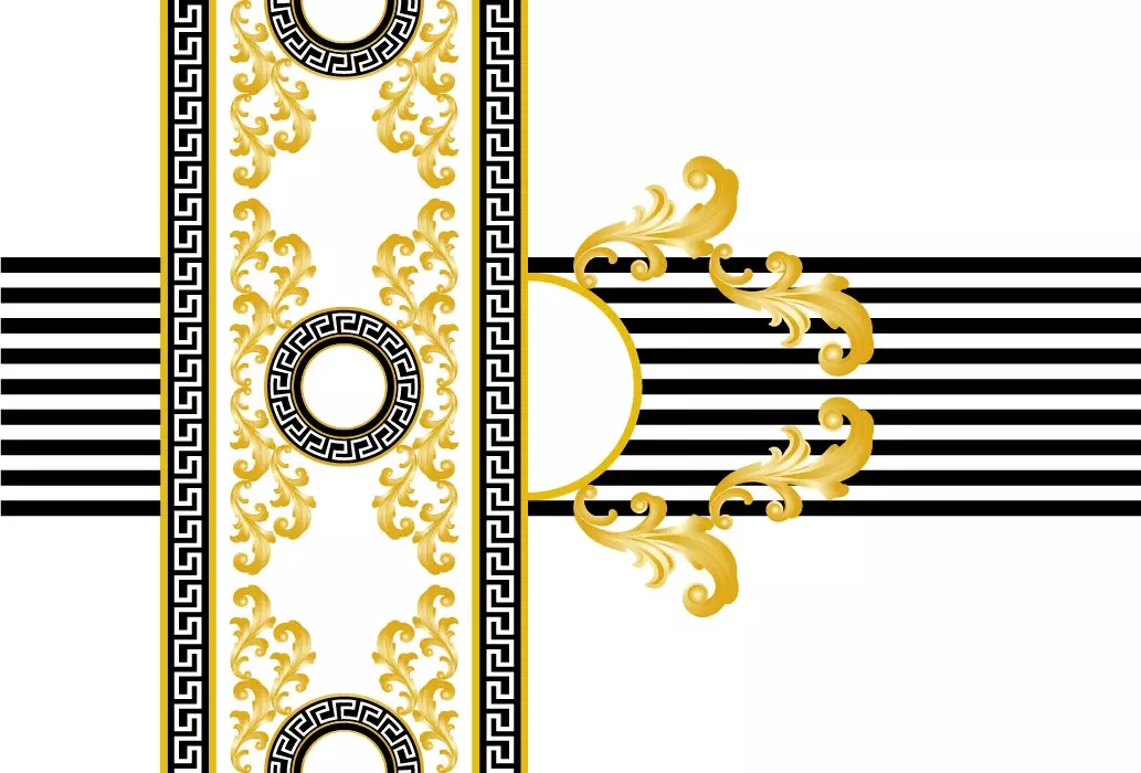 وکتور بکگراند سفید و طلایی لوکس