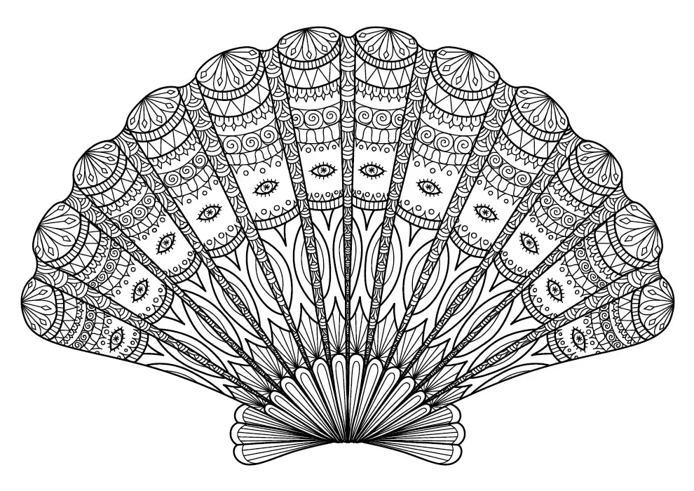 وکتور رنگ آمیزی و نقاشی بادبزن