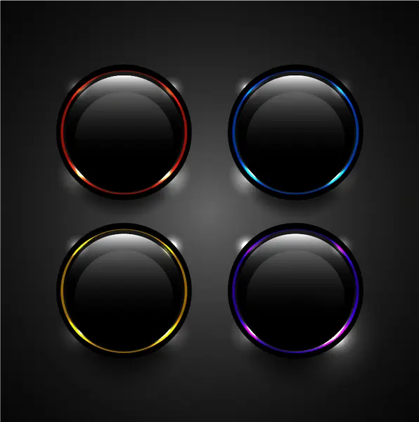 وکتور دکمه تیره دایره ای