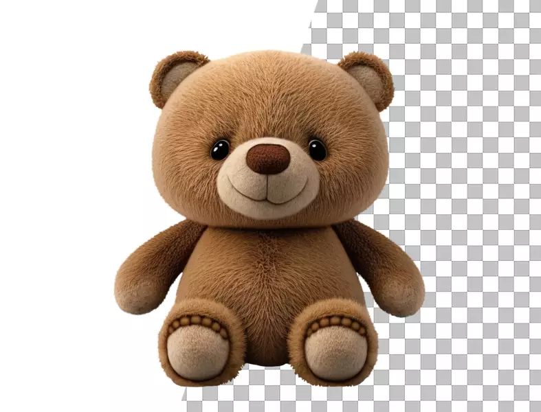 موکاپ سه بعدی عروسک خرس