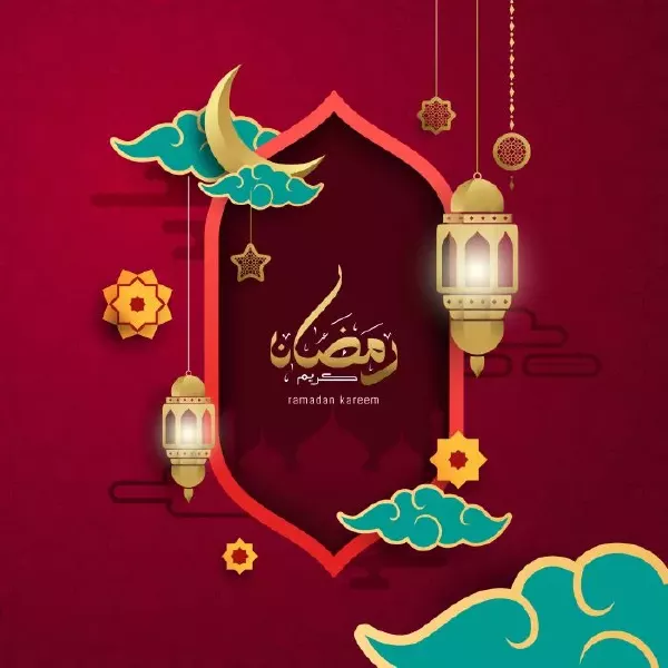 وکتور بکگراند ماه رمضان سه بعدی