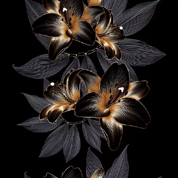 وکتور پس زمینه لوکس گل طلایی