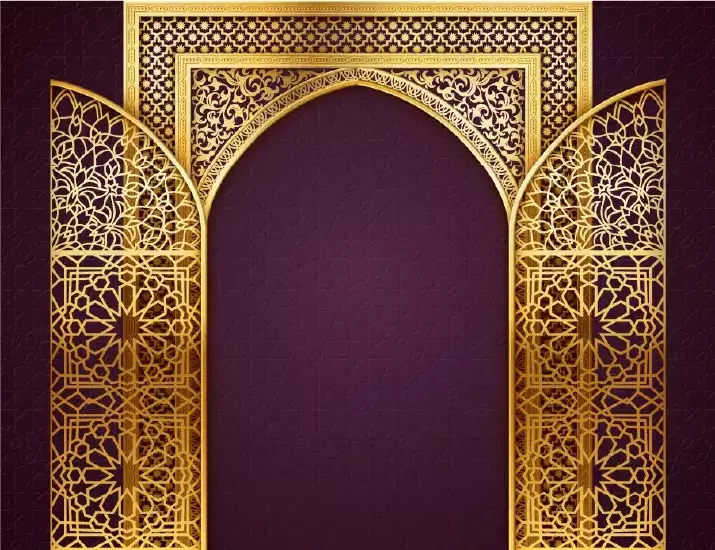 وکتور طراحی طلایی اسلامی شماره چهار