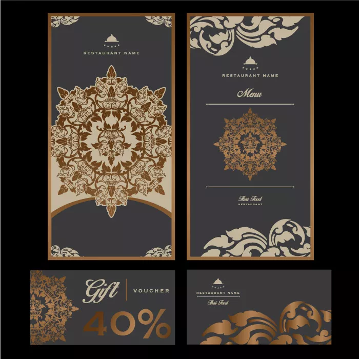 وکتور ست کارت ویزیت و بنر سنتی