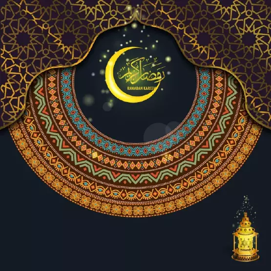 وکتور پس زمینه سنتی و اسلامی سه بعدی