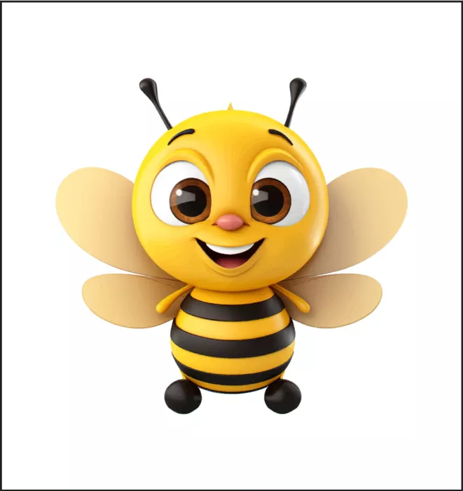 وکتور طراحی کارتونی زنبور شماره دو