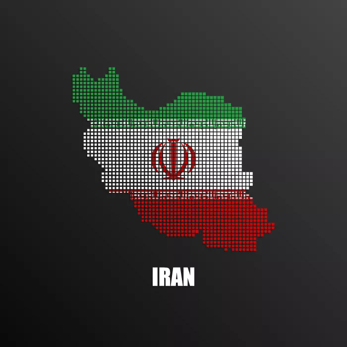 وکتور طراحی نقشه ایرانی پیکسلی