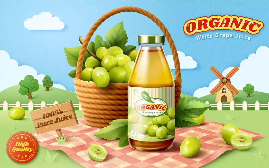 وکتور تبلیغ نوشیدنی واقع بینانه