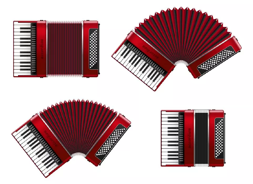 وکتور آکاردئون واقع بینانه شماره یک