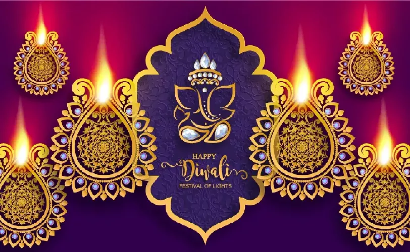 وکتور پس زمینه طلایی سبک هندی