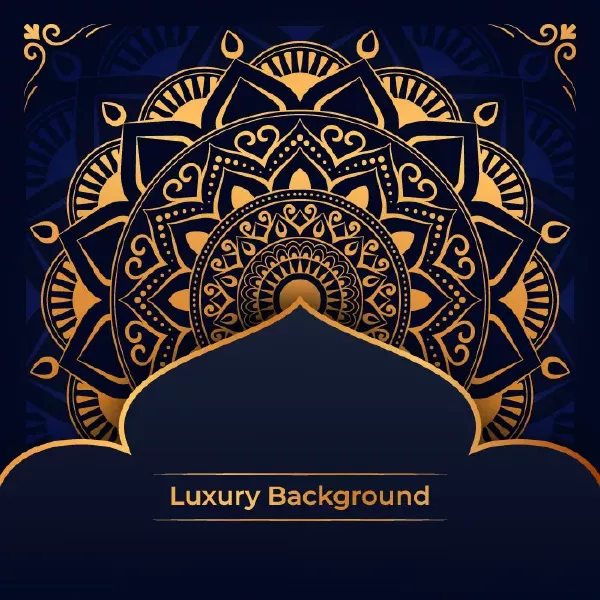 وکتور پس زمینه سنتی ماندالا لوکس