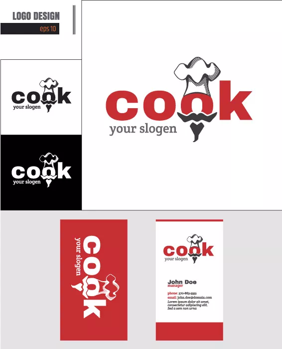 وکتور کارت ویزیت و لوگو شماره سه