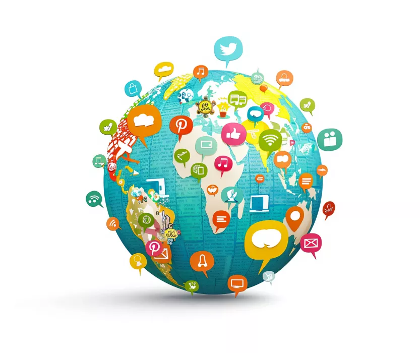 وکتور کره زمین و آیکون ها