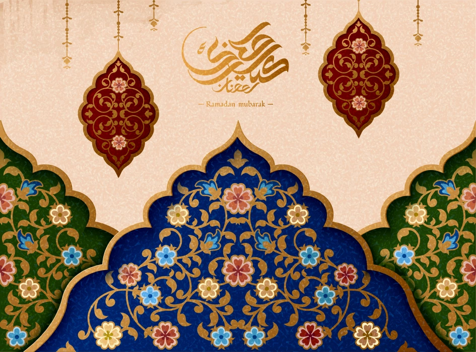 وکتور پس زمینه سنتی و طراحی اسلامی