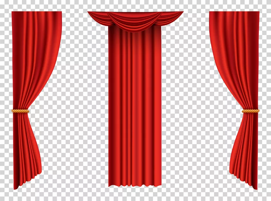 وکتور پرده های قرمز واقع بینانه