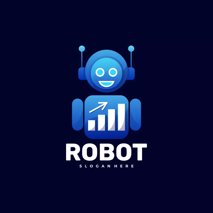 وکتور لوگو روبات کارتونی
