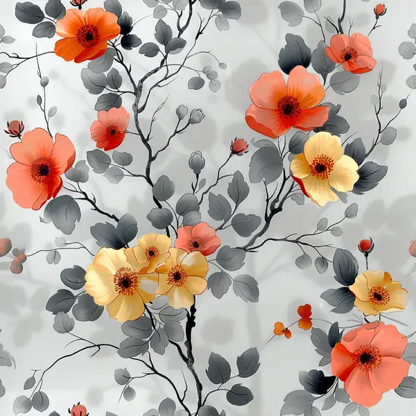 وکتور پس زمینه و طراحی گل و گیاه