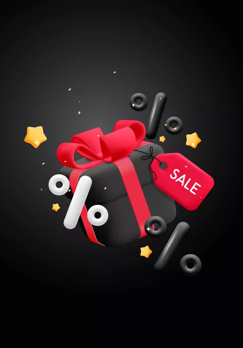 وکتور سه بعدی تبلیغاتی فروش ویژه