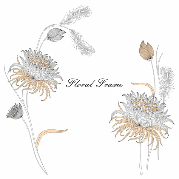 وکتور پس زمینه گل و گیاه لوکس