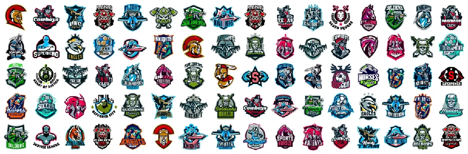 وکتور کلکسیون لوگو گیم و لیبل