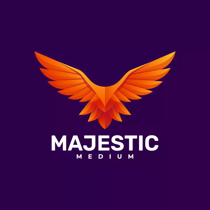 وکتور لوگو نارنجی رنگ پرنده