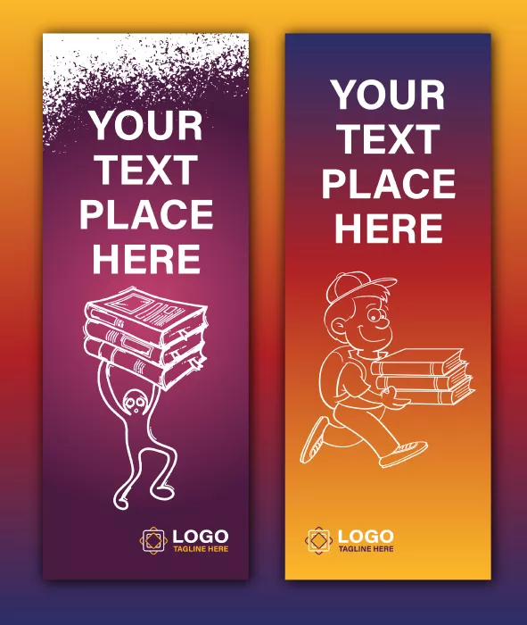 وکتور بنر با طراحی ارسال بسته و فست فود