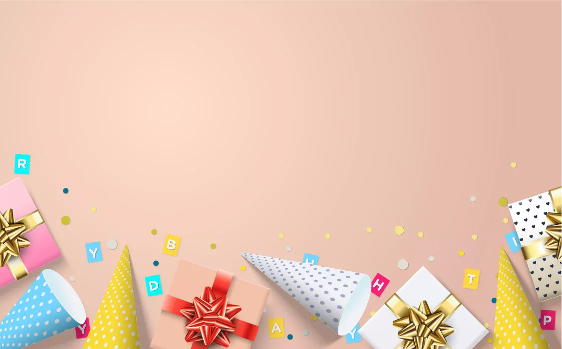 وکتور پس زمینه مناسبتی جشن تولد شماره دو