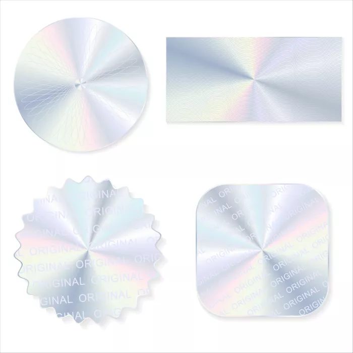 وکتور ست لیبل و برچسب براق شماره دو