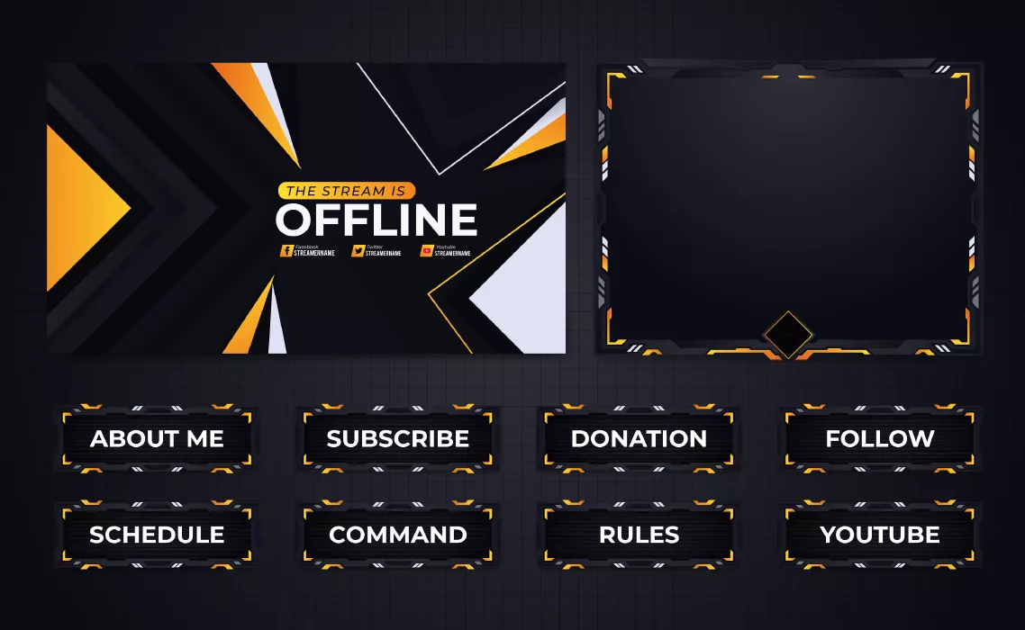 وکتور ست المان طراحی و دکمه مدرن