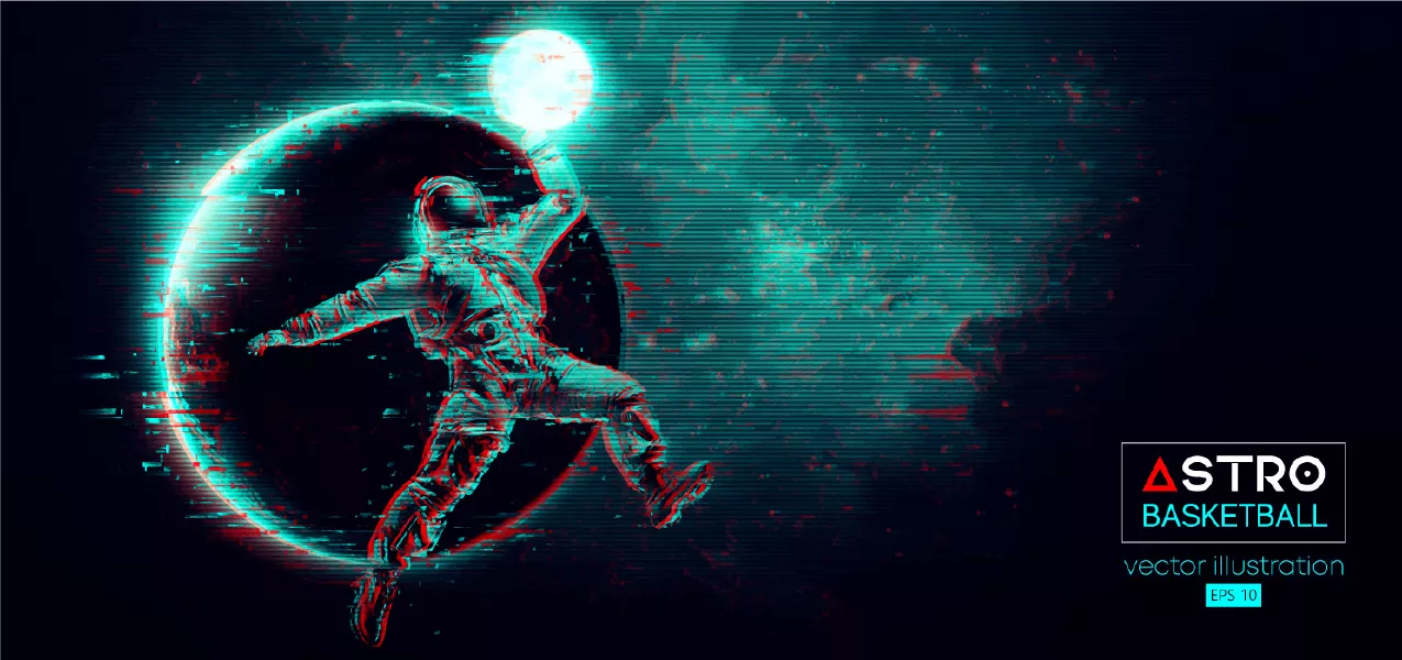 وکتور پس زمینه فضانورد